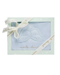 Angel Wing Pointelle Sleepsuit - Blue