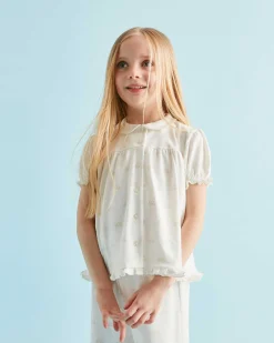 Angel Wing Print Pyjamas - Child Cream