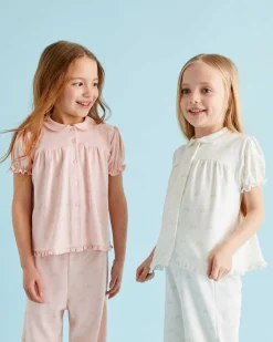 Angel Wing Print Pyjamas - Child Cream