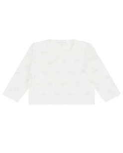 Angel Wing Print Wrap Set - Cream