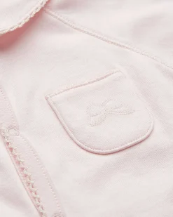 Angel Wing Sleepsuit With Mittens - Pink