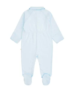 Angel Wing Sleepsuit With Mittens - Blue
