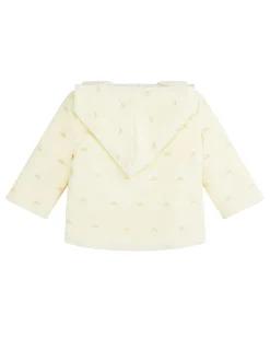 Angel Wing Velour Pram Jacket - Cream