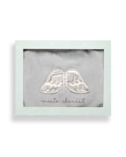 Angel Wing Velour Sleepsuit - Grey & Silver