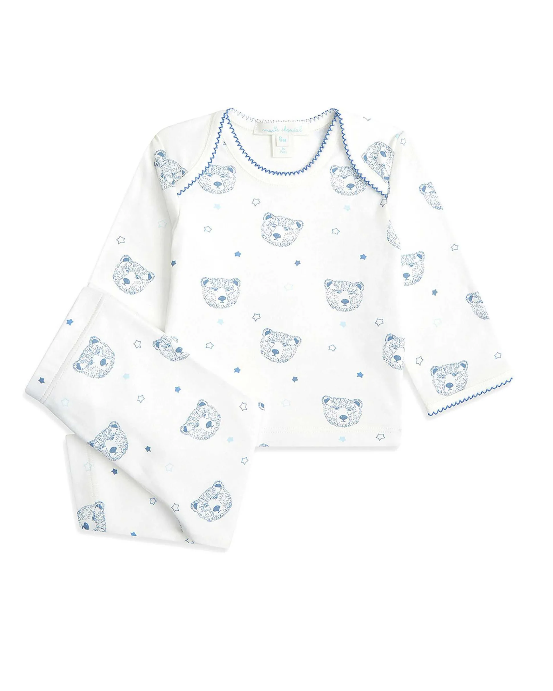 Bear Two Piece Set - Baby Blue