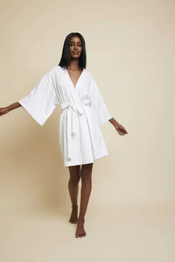 Bloom Wind Kimono Robe - Adult Blue