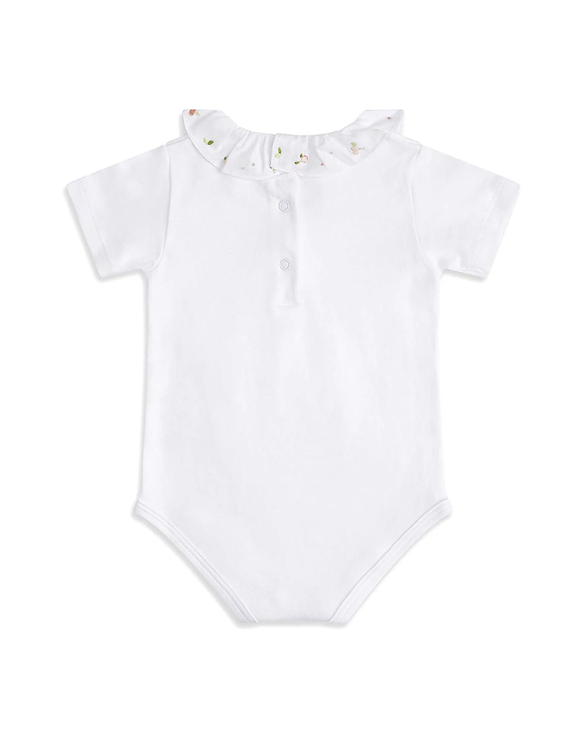Bloom Wind Ruffle Collar Onesie - Pink