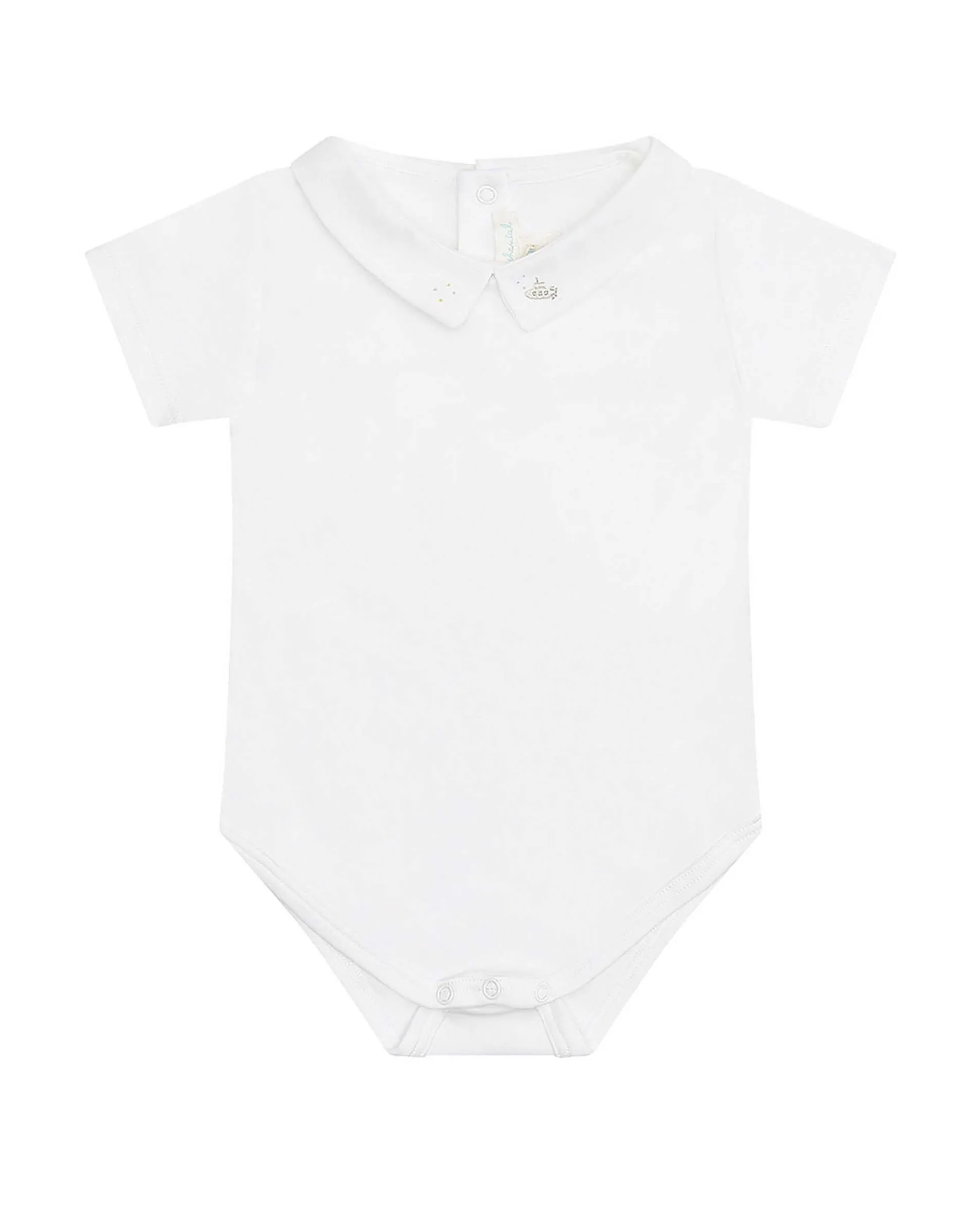 Chester Hand Embroidered Collar Onesie - Octopus