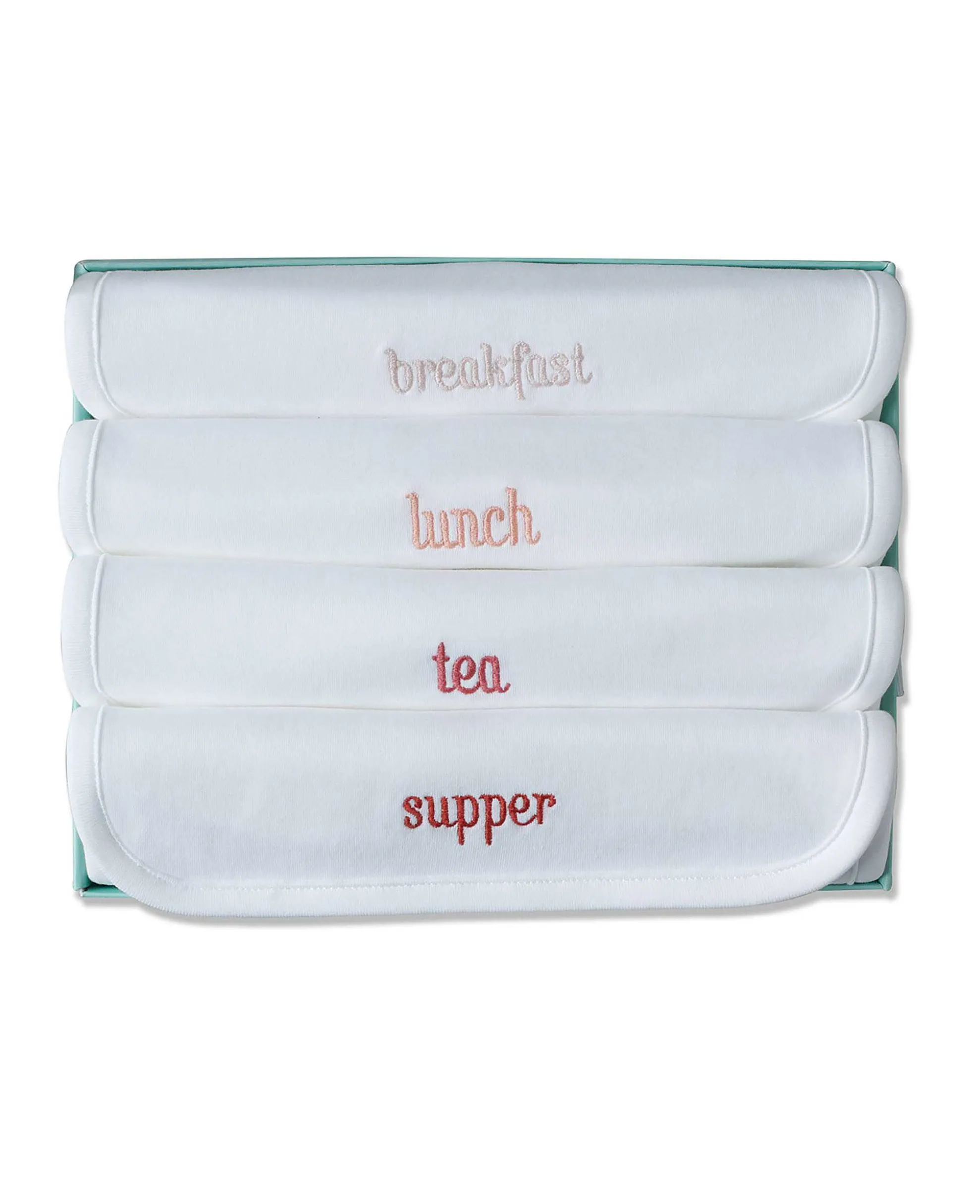 Embroidered Bib Set - Terracotta