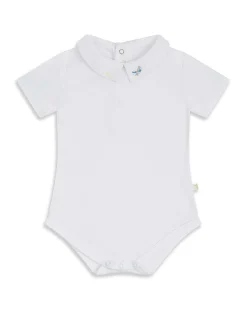 Embroidered Collar Onesie - Airplane