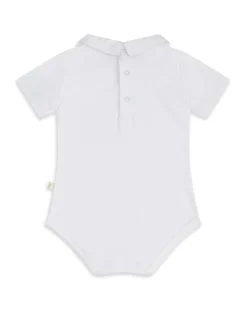 Embroidered Collar Onesie - Airplane