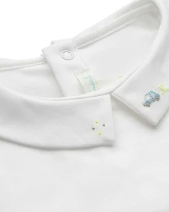 Ethan Embroidered Collar Onesie - Car