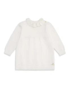 Knitted Heart Dress - Ivory