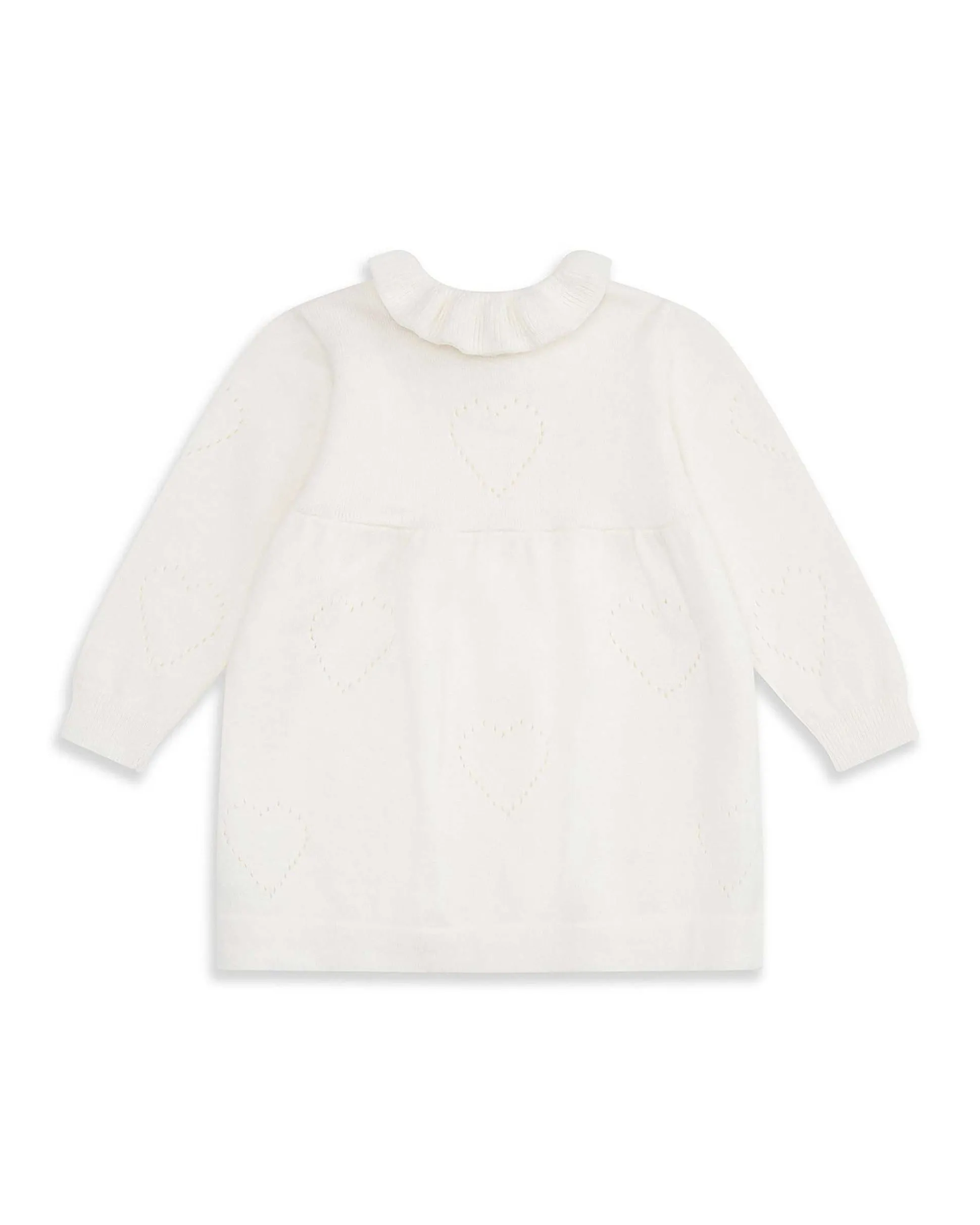 Knitted Heart Dress - Ivory