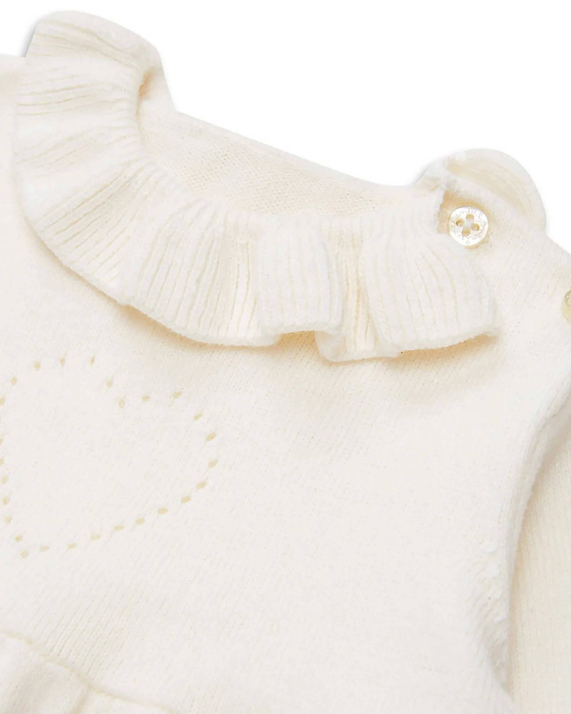 Knitted Heart Dress - Ivory