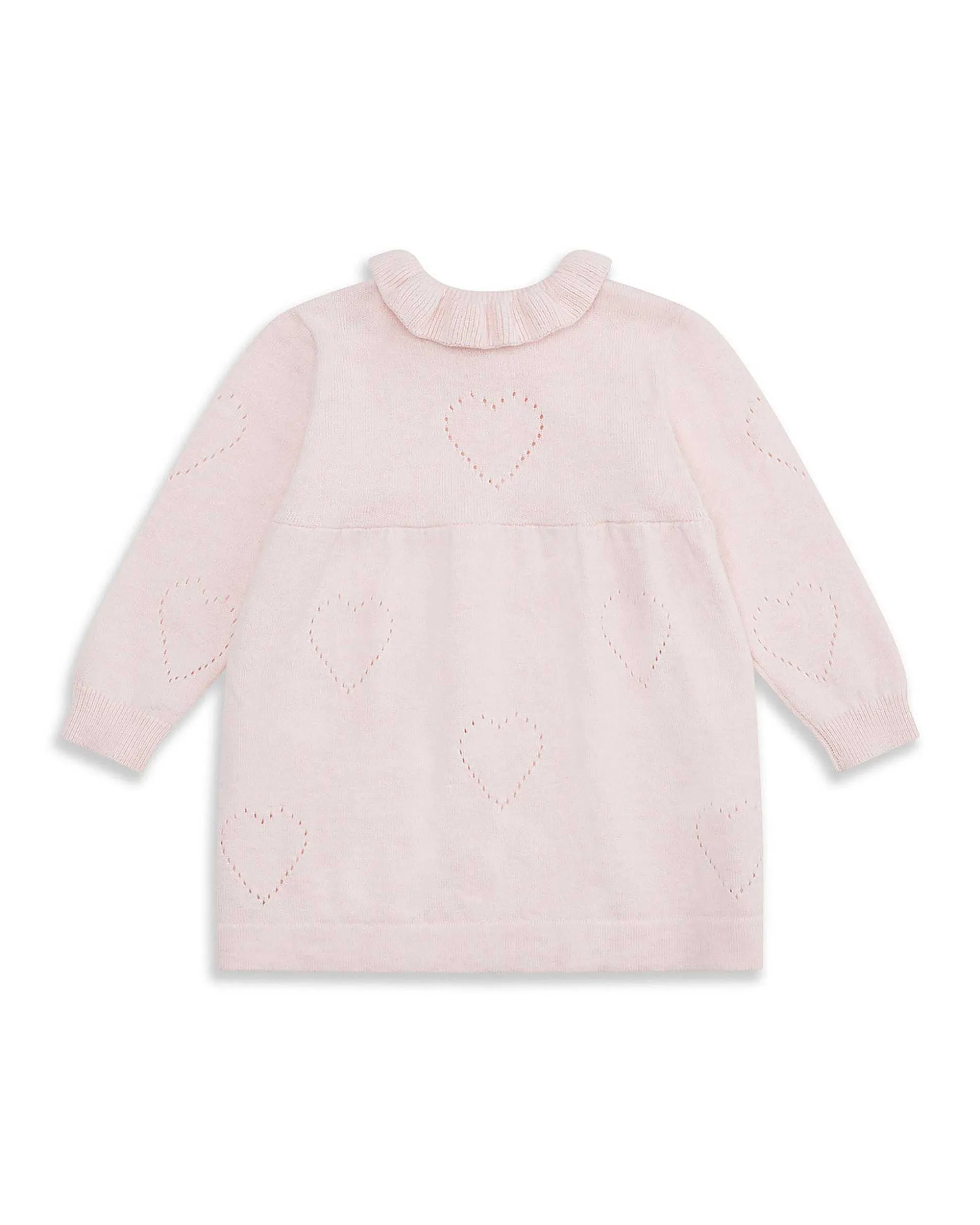 Knitted Heart Dress - Pink