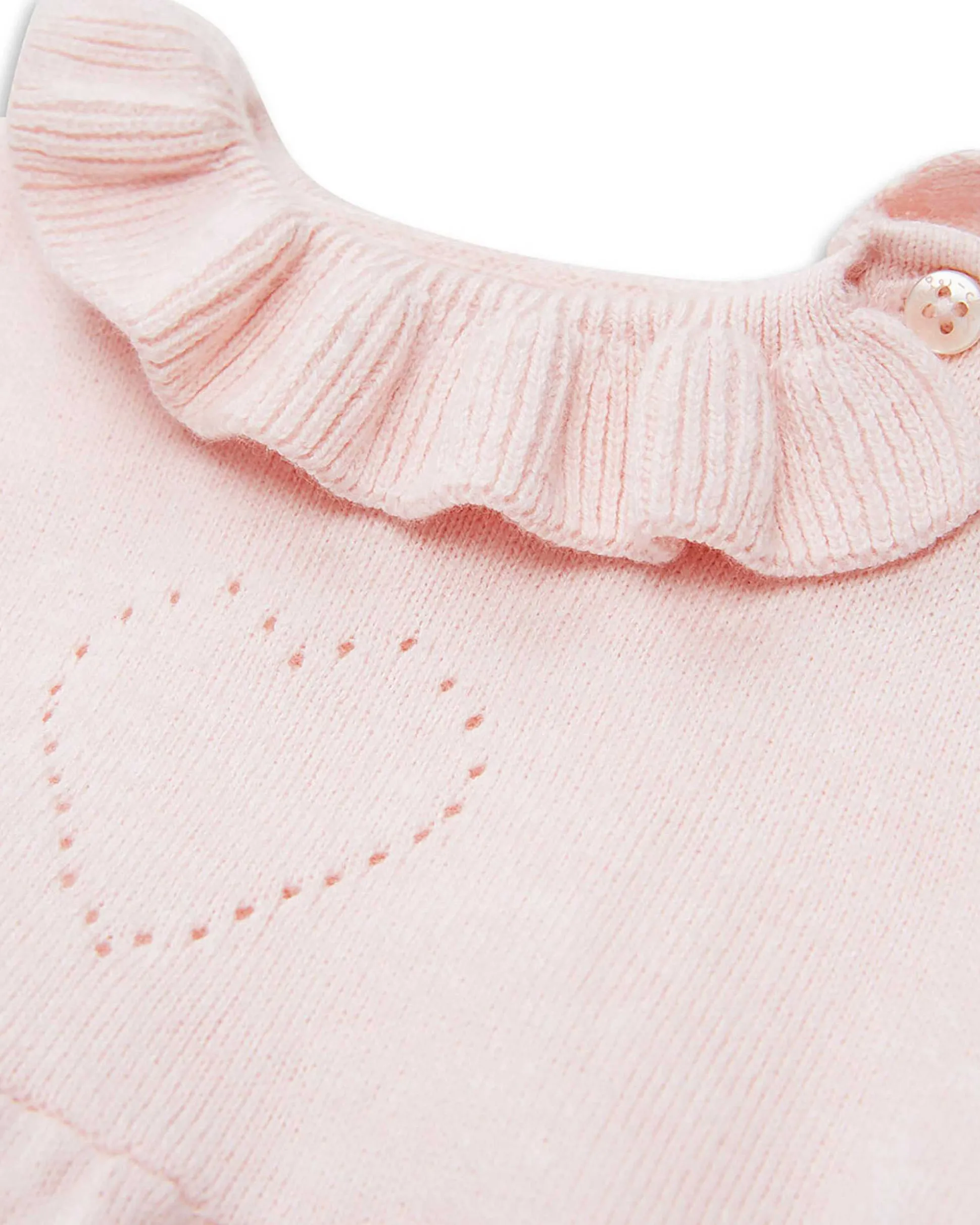 Knitted Heart Dress - Pink