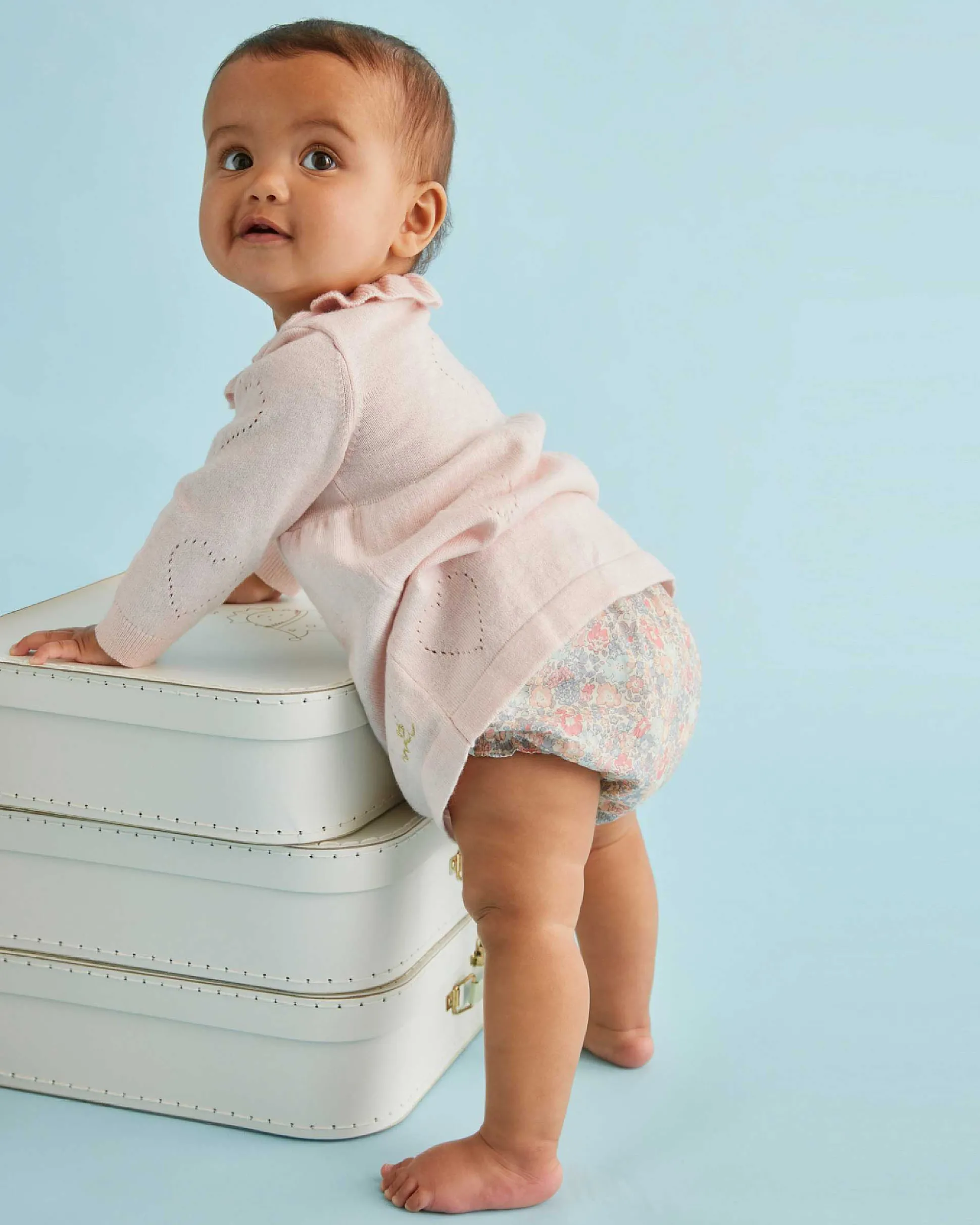 Knitted Heart Dress - Pink