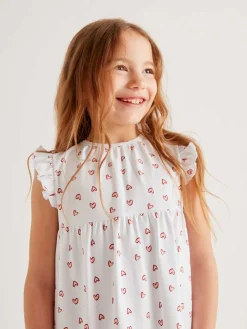 Love Heart Nightgown - Child White