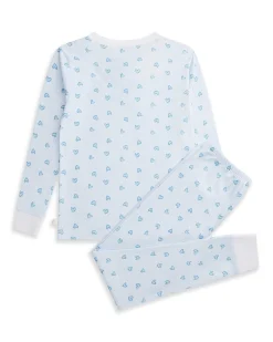 Love Heart Pyjama - Child Blue