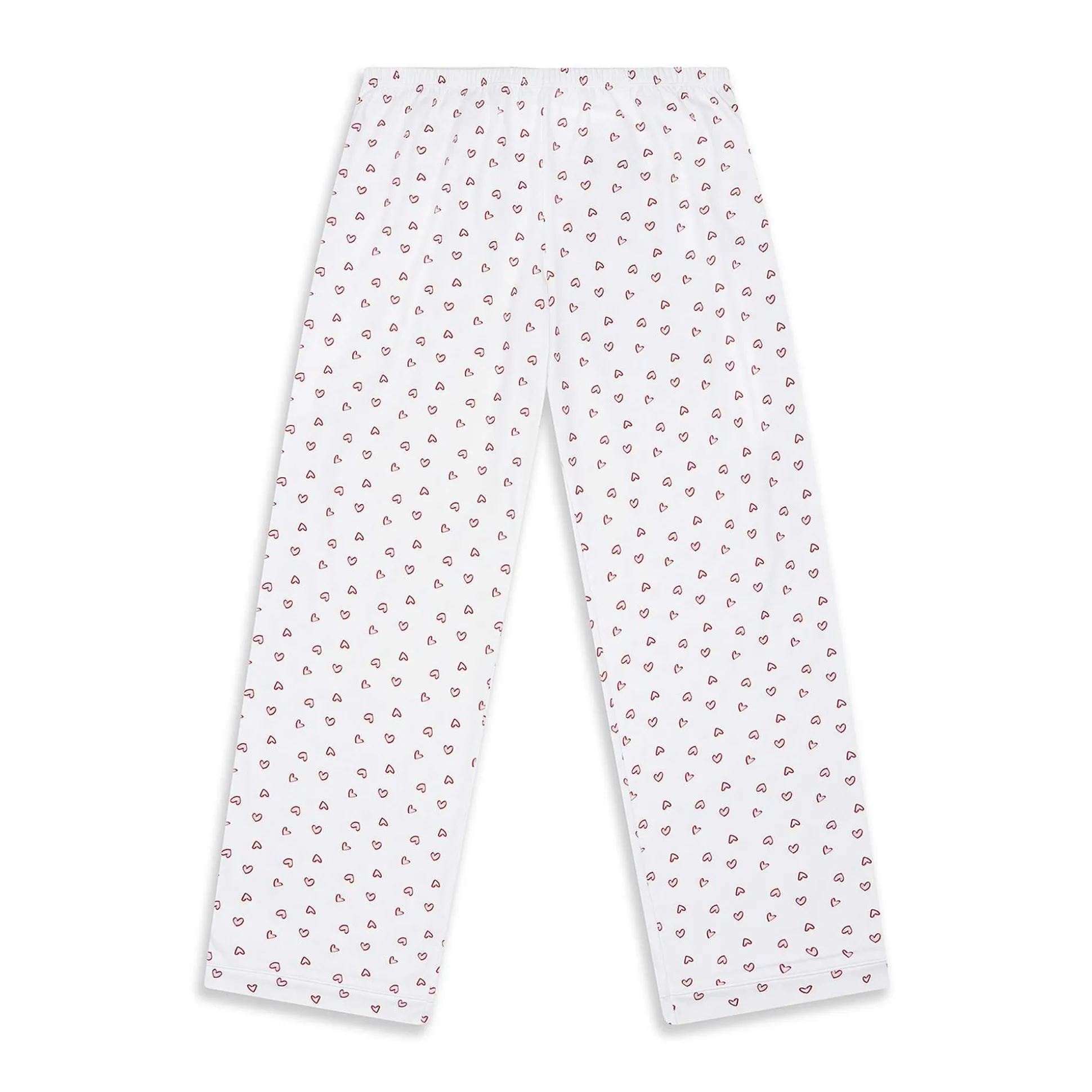 Love Heart Pyjama & Sleep Mask Set - Adult White