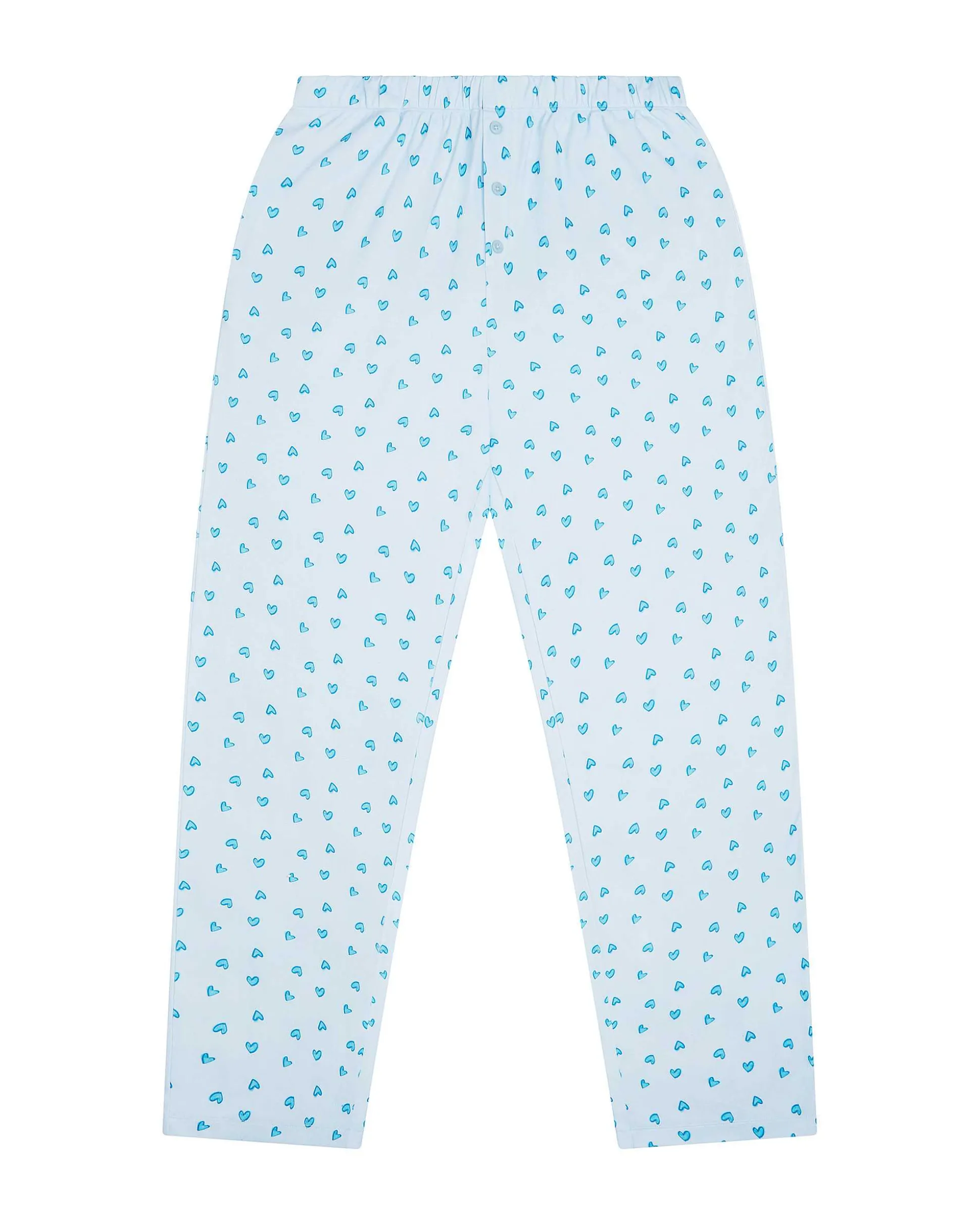 Love Heart Pyjamas - Adult Blue