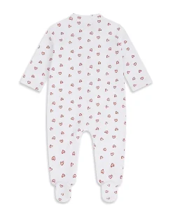 Love Heart Sleepsuit - White