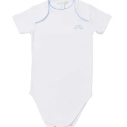 Set Of 7 Picot Onesies - Blue