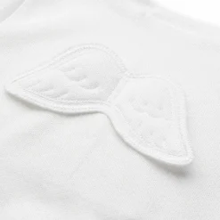 Set Of Two Angel Wing Pointelle Sleepsuits - White