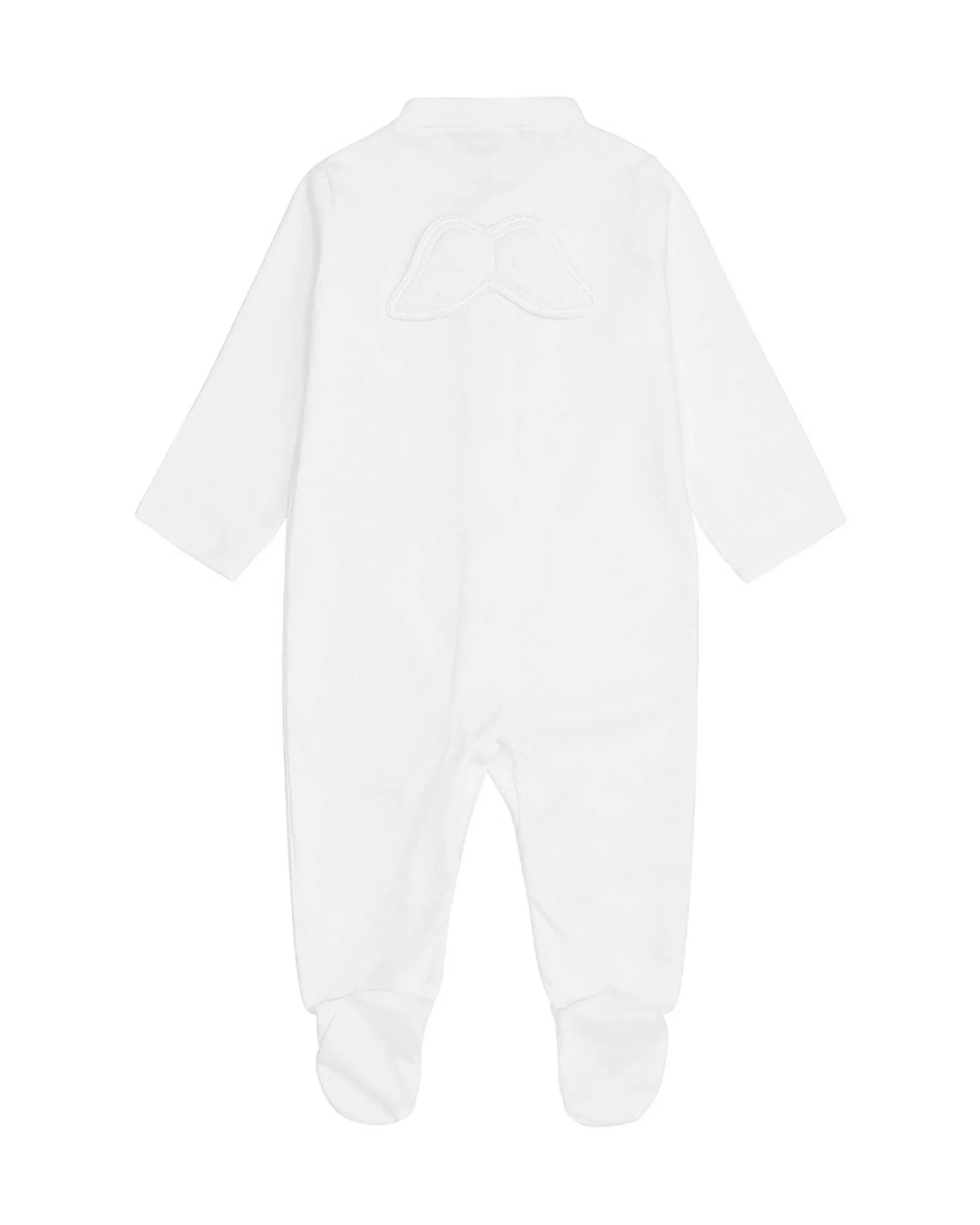 Set Of Two Angel Wing Pointelle Sleepsuits - Pink & White