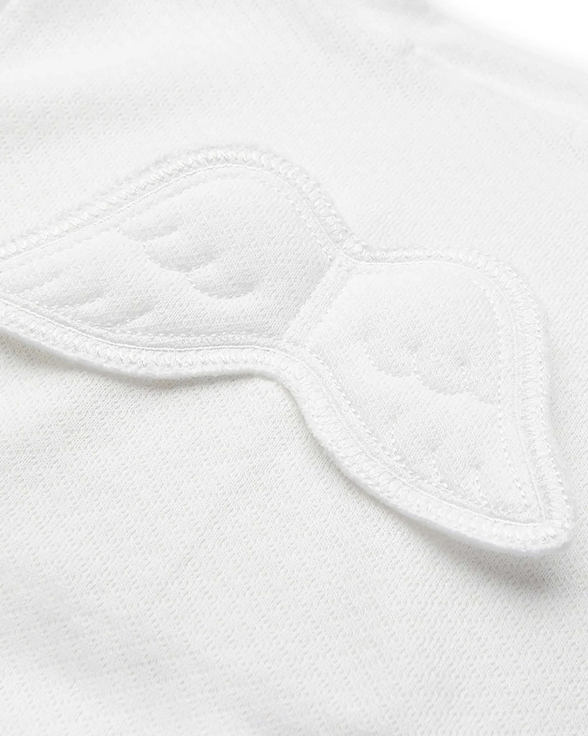 Set Of Two Angel Wing Pointelle Sleepsuits - Pink & White