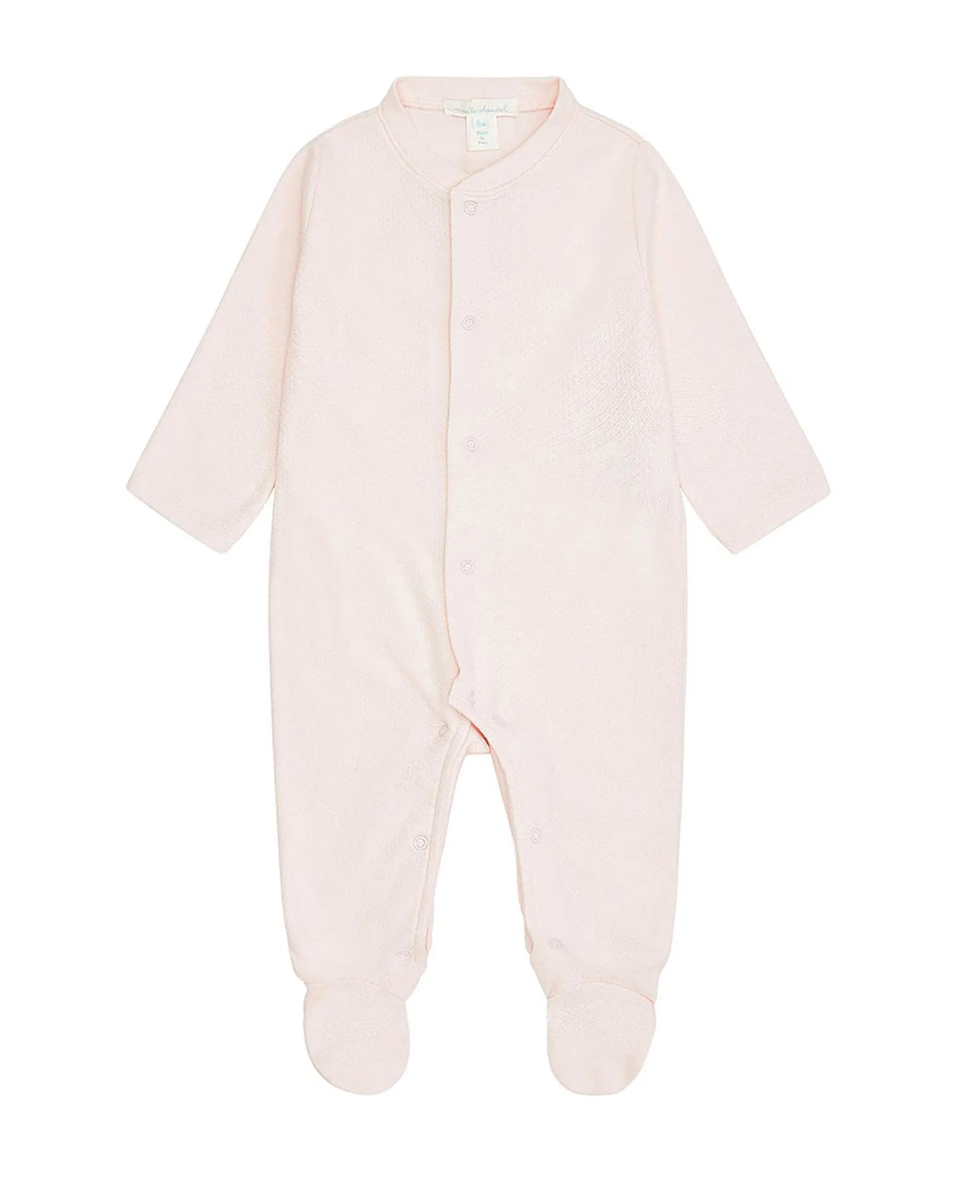 Set Of Two Angel Wing Pointelle Sleepsuits - Pink & White
