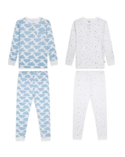Star & Crown And Cloud Pyjamas - Blue