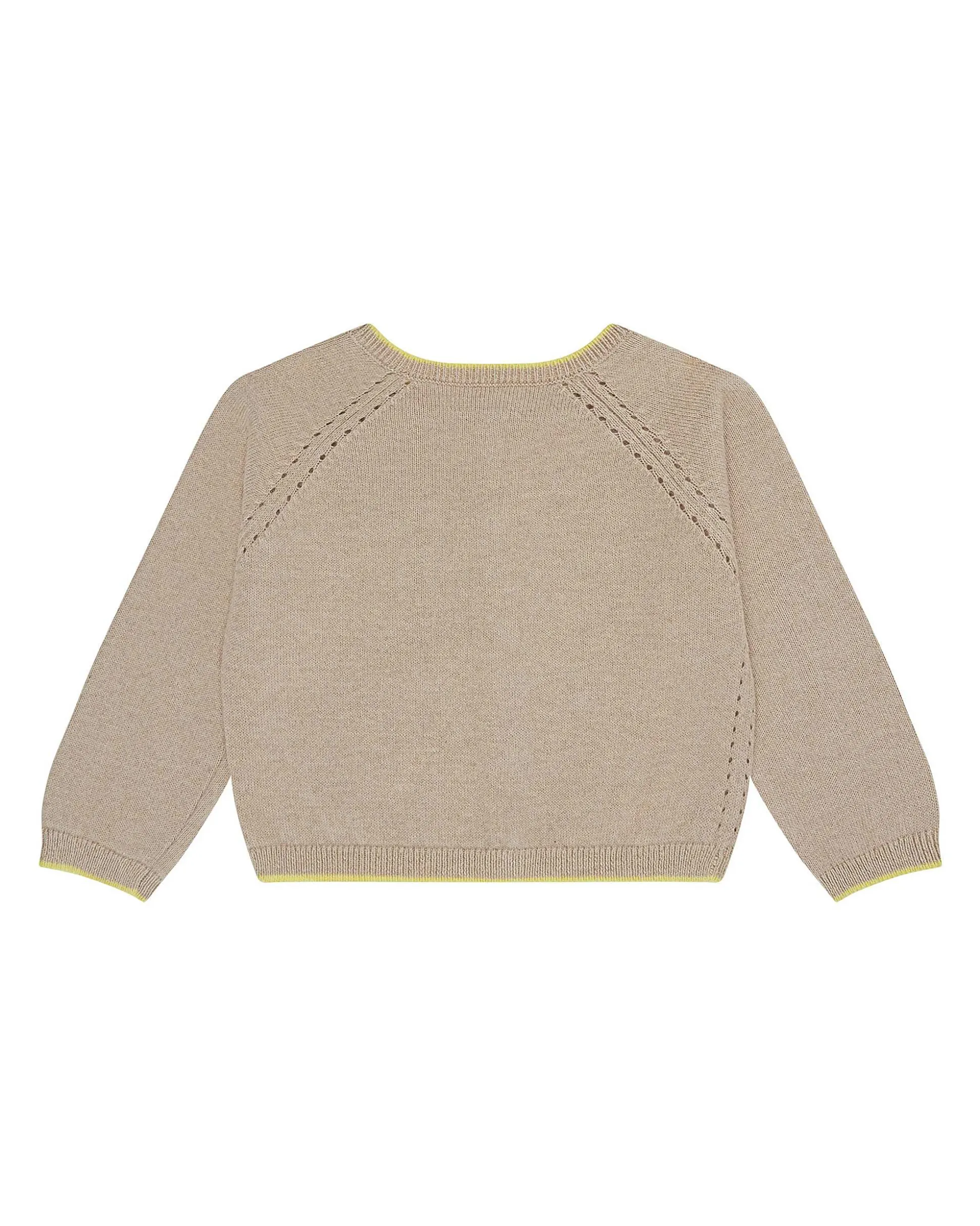 Star & Crown Pointelle Cardigan - Biscuit