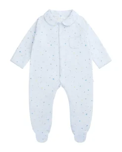 Star & Crown Sleepsuit - Blue