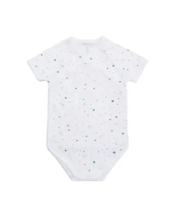 Star & Crown Wrap Onesie - Blue