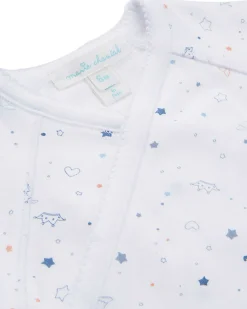 Star & Crown Wrap Onesie - Blue